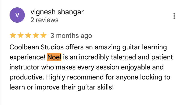 Screenshot of review from Vignesh Shankar