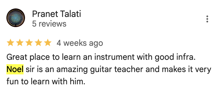 Screenshot of review from Anjali Singh