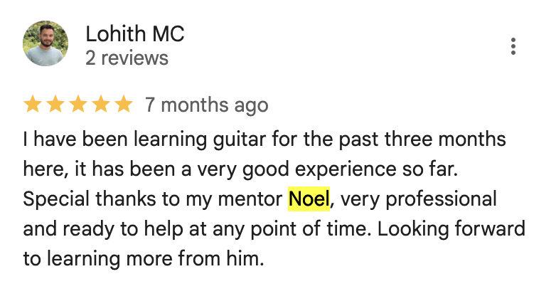 Screenshot of review from Anjali Singh